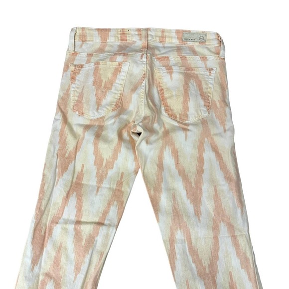 Adriano Goldschmied The Stilt Cigarette Leg Jeans Orange/White Chevron Size 26R - Picture 7 of 14